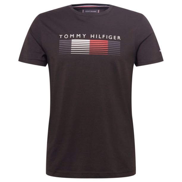 TOMMY HILFIGER Tricou  albastru / gri argintiu / negru / alb