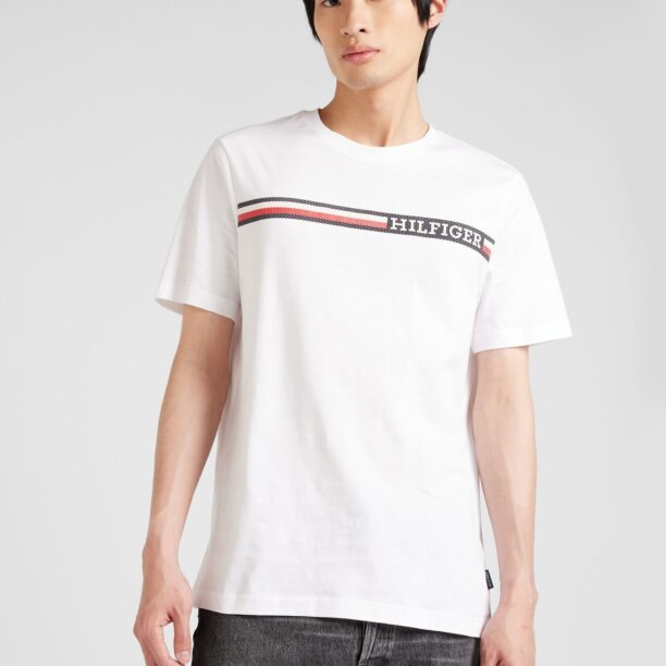 Preţ TOMMY HILFIGER Tricou  albastru marin / sângeriu / alb