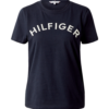 TOMMY HILFIGER Tricou  albastru noapte / alb