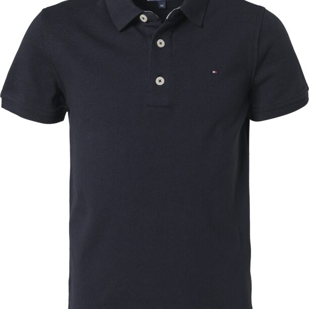 TOMMY HILFIGER Tricou  albastru noapte / roși aprins / alb