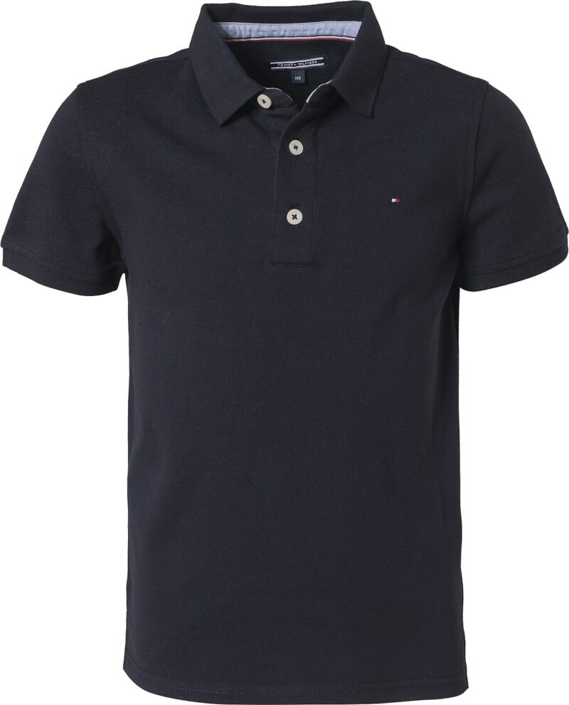 TOMMY HILFIGER Tricou  albastru noapte / roși aprins / alb