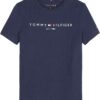 TOMMY HILFIGER Tricou  albastru noapte / roșu deschis / alb