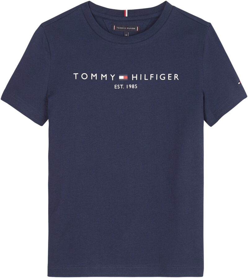 TOMMY HILFIGER Tricou  albastru noapte / roșu deschis / alb