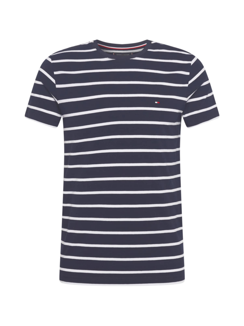 TOMMY HILFIGER Tricou  bleumarin / alb