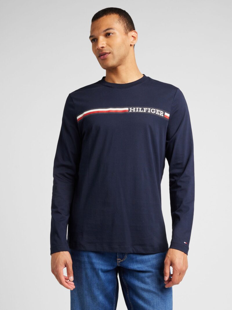 TOMMY HILFIGER Tricou  bleumarin / roșu / alb