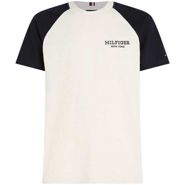 TOMMY HILFIGER Tricou  ecru / roșu / negru / alb