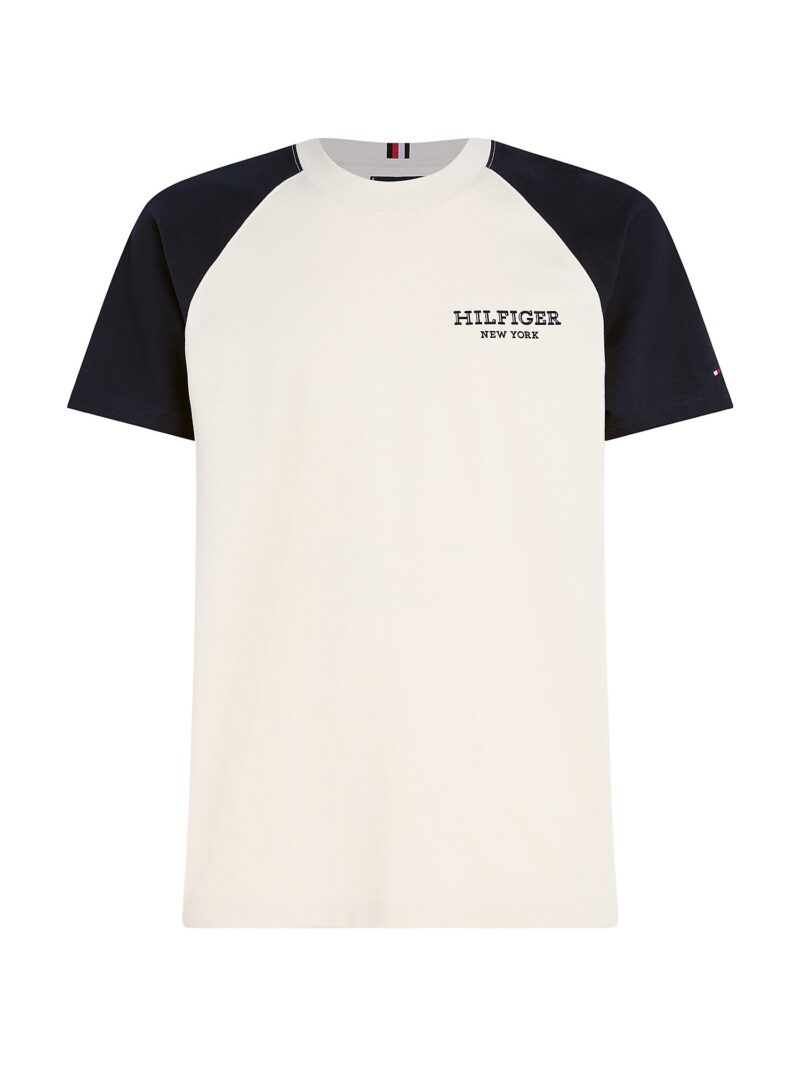 TOMMY HILFIGER Tricou  ecru / roșu / negru / alb