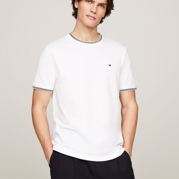 TOMMY HILFIGER Tricou  roșu / alb