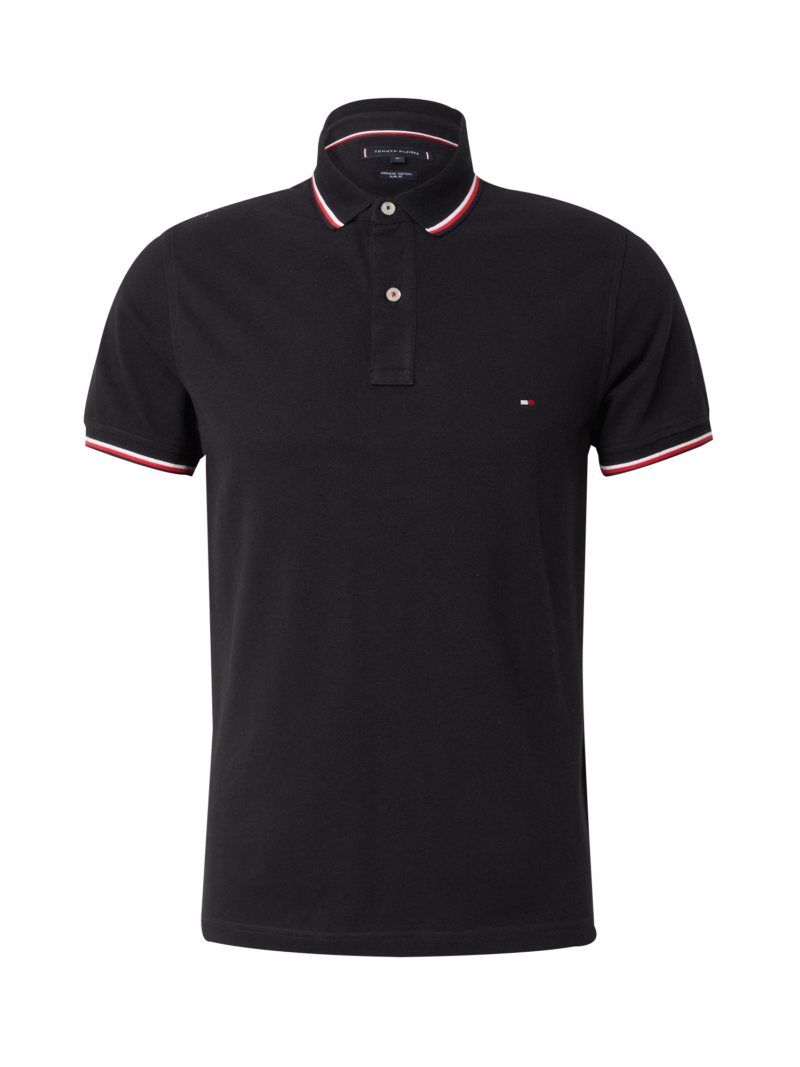 TOMMY HILFIGER Tricou  roșu / negru / alb