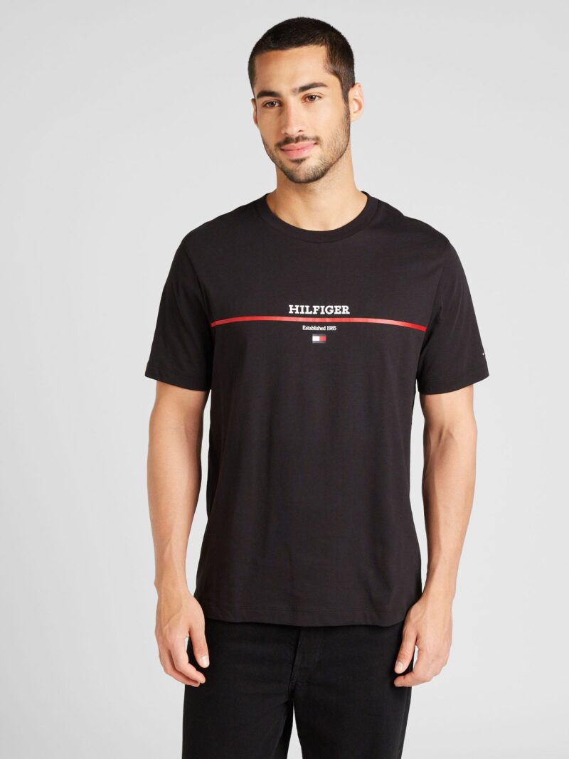 Cumpăra TOMMY HILFIGER Tricou  rubiniu / negru / alb