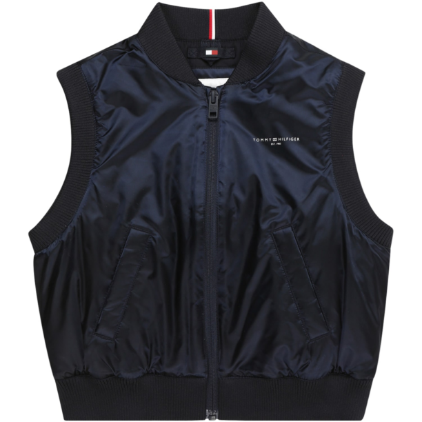 TOMMY HILFIGER Vestă 'ESSENTIAL'  bleumarin / alb