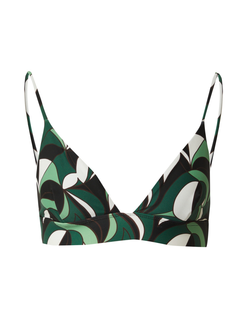 TOPSHOP Sutien costum de baie  maro / verde smarald / negru / alb