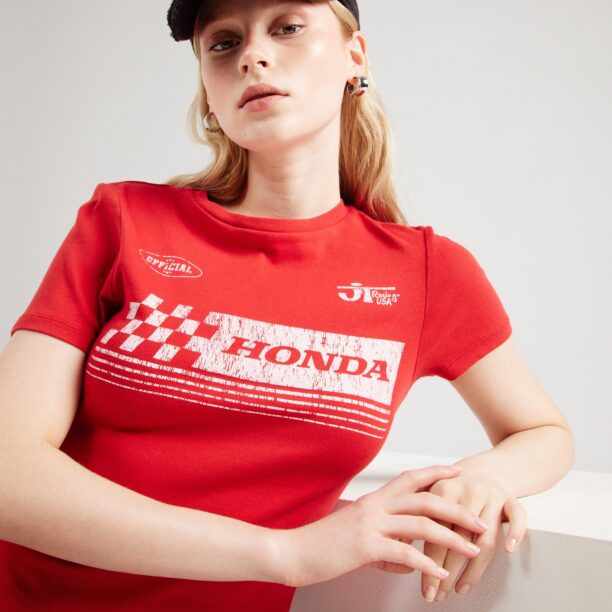 Preţ TOPSHOP Tricou 'Graphic License Honda Baby'  roșu / alb