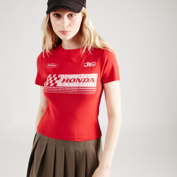 TOPSHOP Tricou 'Graphic License Honda Baby'  roșu / alb