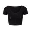 Tally Weijl Top brodat  negru