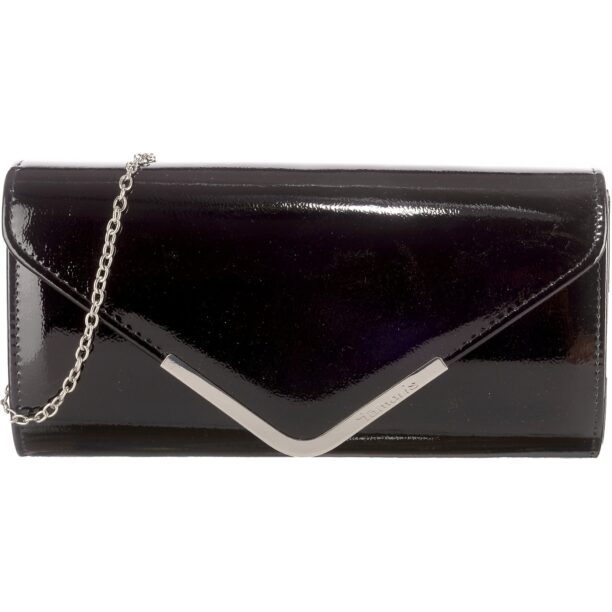 Tamaris Clutch 'Amalia'  negru / argintiu