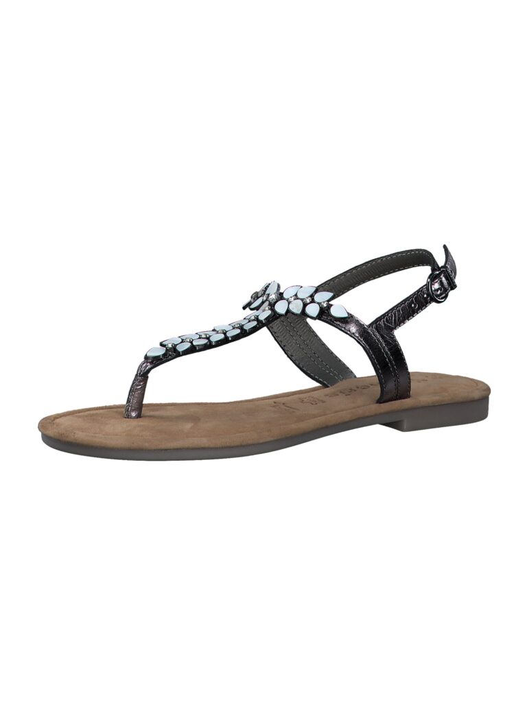 Tamaris Flip-flops  albastru deschis / gri metalic