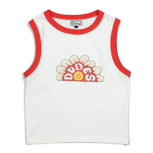 The Dudes Flowa Women Tank Top Off-White