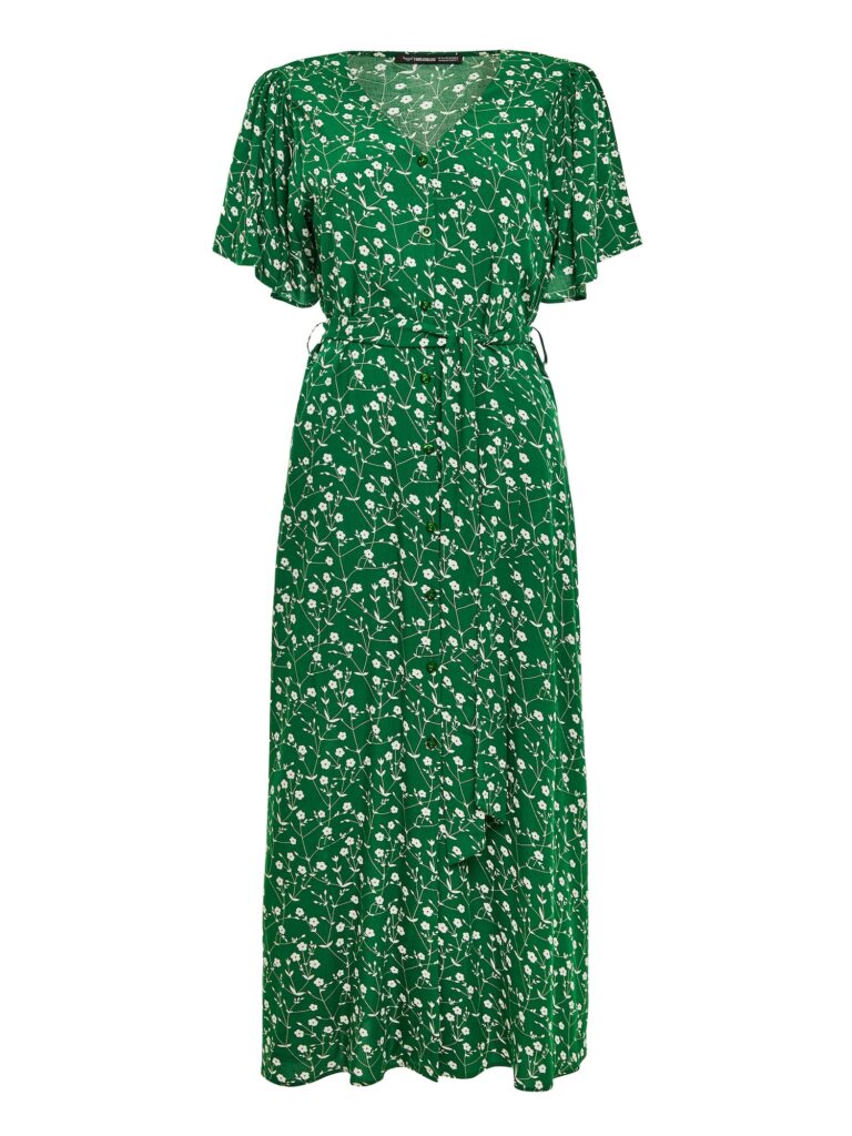 Threadbare Rochie tip bluză 'Fruit'  verde iarbă / alb