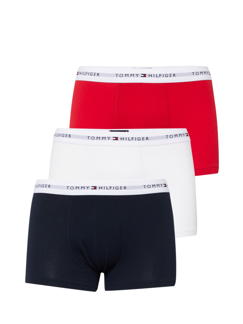 Tommy Hilfiger Underwear Boxeri 'Essential'  albastru marin / gri deschis / roșu / alb