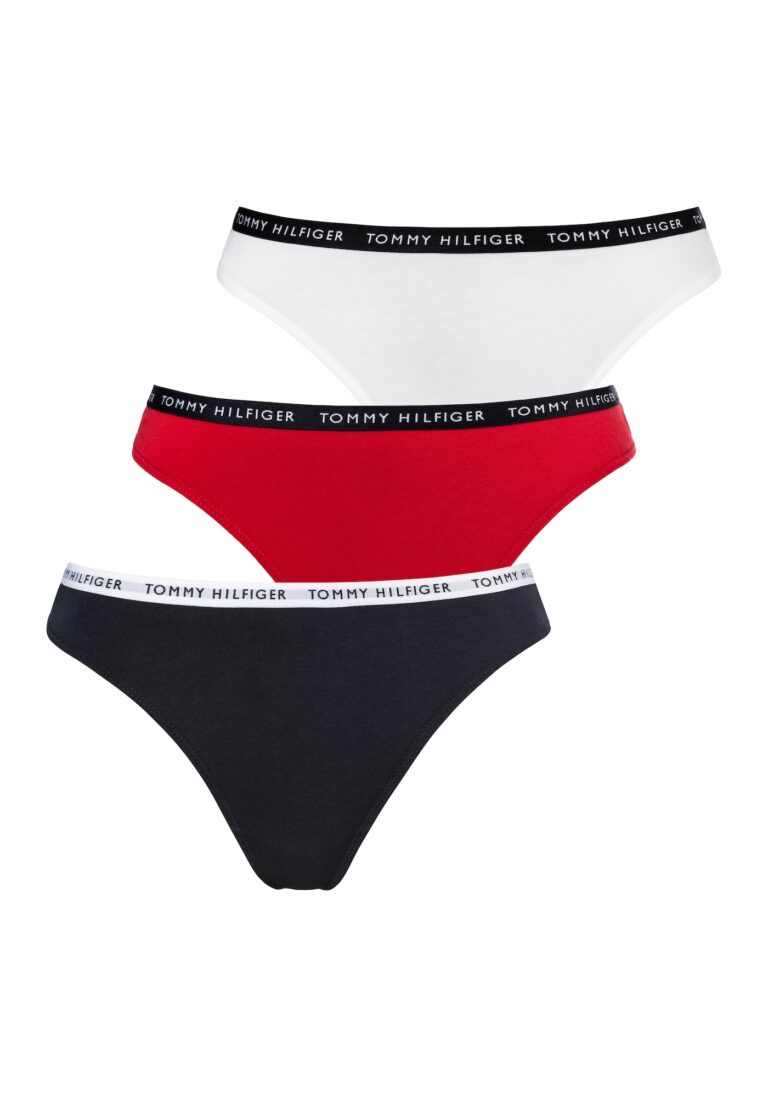 Tommy Hilfiger Underwear Tanga  albastru marin / roşu închis / negru / alb