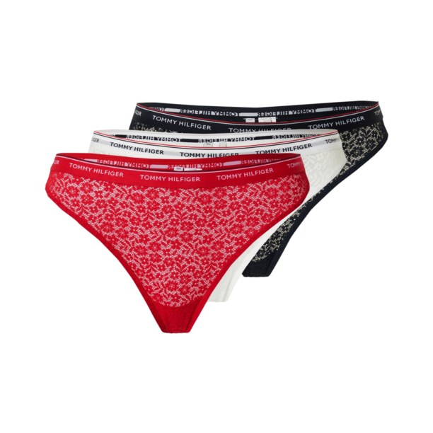 Tommy Hilfiger Underwear Tanga  roșu / negru / alb