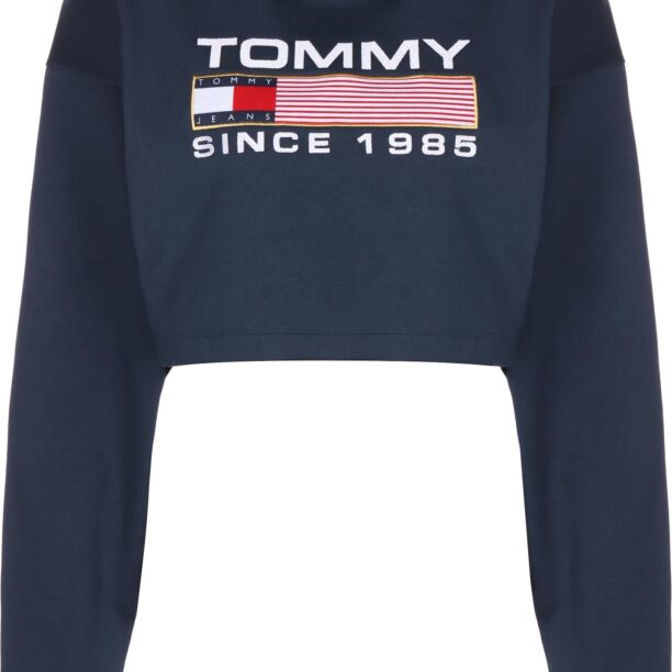 Tommy Jeans Bluză de molton 'Modern Super'  bleumarin / auriu / roșu / alb