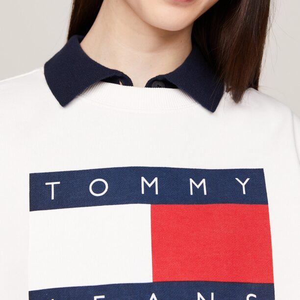 Cumpăra Tommy Jeans Bluză de molton  bleumarin / roșu / alb