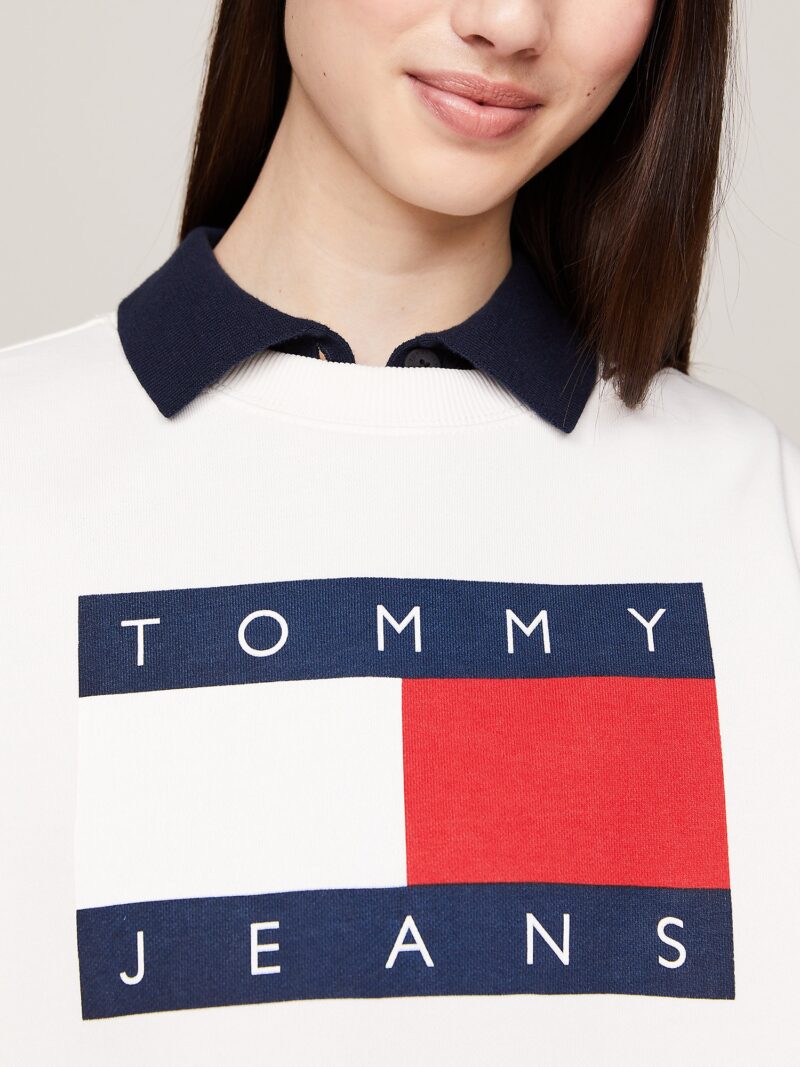 Cumpăra Tommy Jeans Bluză de molton  bleumarin / roșu / alb