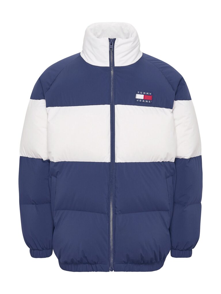 Tommy Jeans Geacă de iarnă 'Authentic'  bleumarin / roşu închis / alb