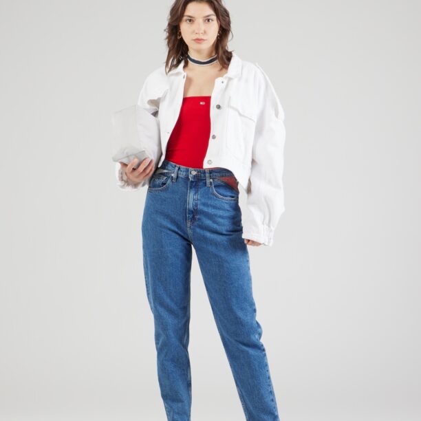 Cumpăra Tommy Jeans Jeans 'MOM JeansS'  albastru denim / roșu / alb