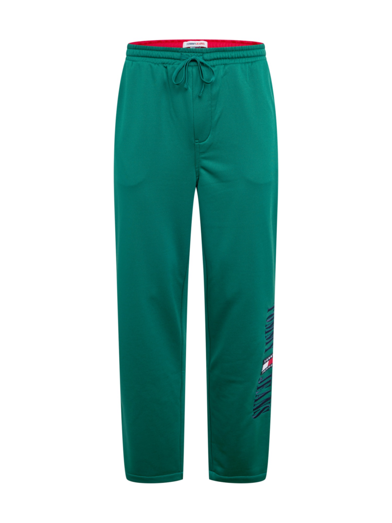 Tommy Jeans Pantaloni 'Ethan'  bleumarin / verde smarald / roșu / alb