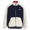 Tommy Jeans Plus Jachetă  fleece  albastru marin / roși aprins / alb