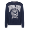 Tommy Jeans Pulover  albastru marin / alb