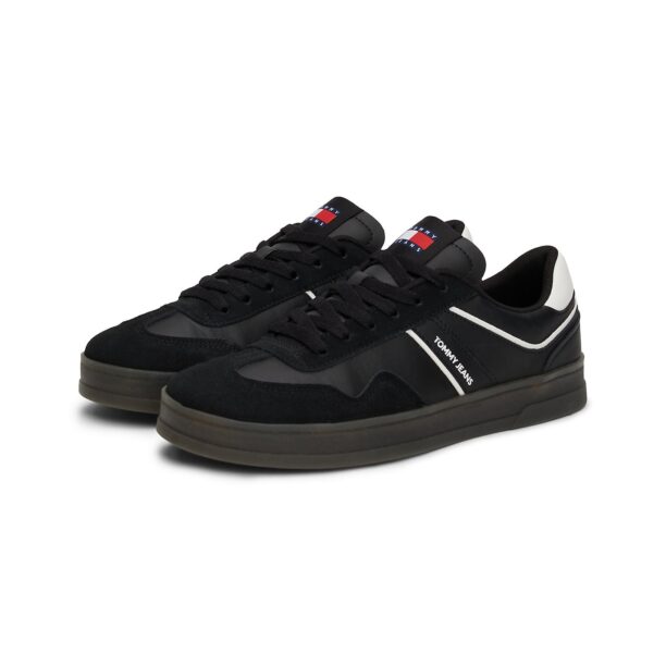 Tommy Jeans Sneaker low 'Court'  negru / alb