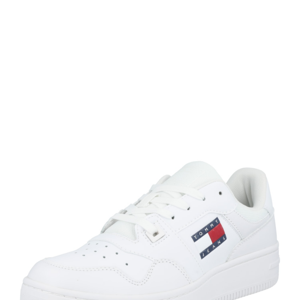 Tommy Jeans Sneaker low 'Retro Basket Ess Meg 3A3'  albastru marin / roșu / alb