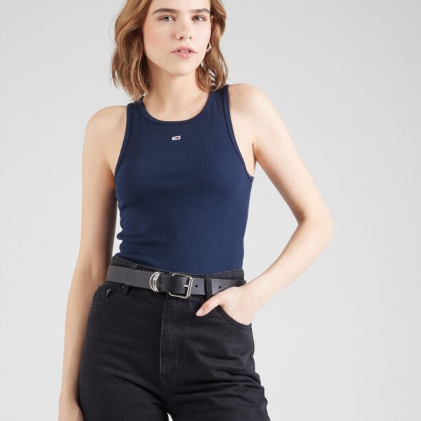 Tommy Jeans Top 'Essential'  bleumarin / roșu / alb murdar