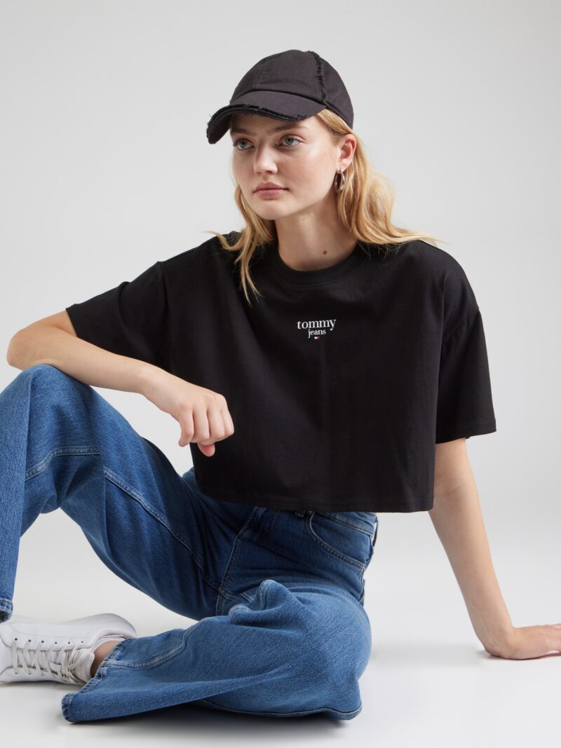 Tommy Jeans Tricou 'ESS'  roșu / negru / alb