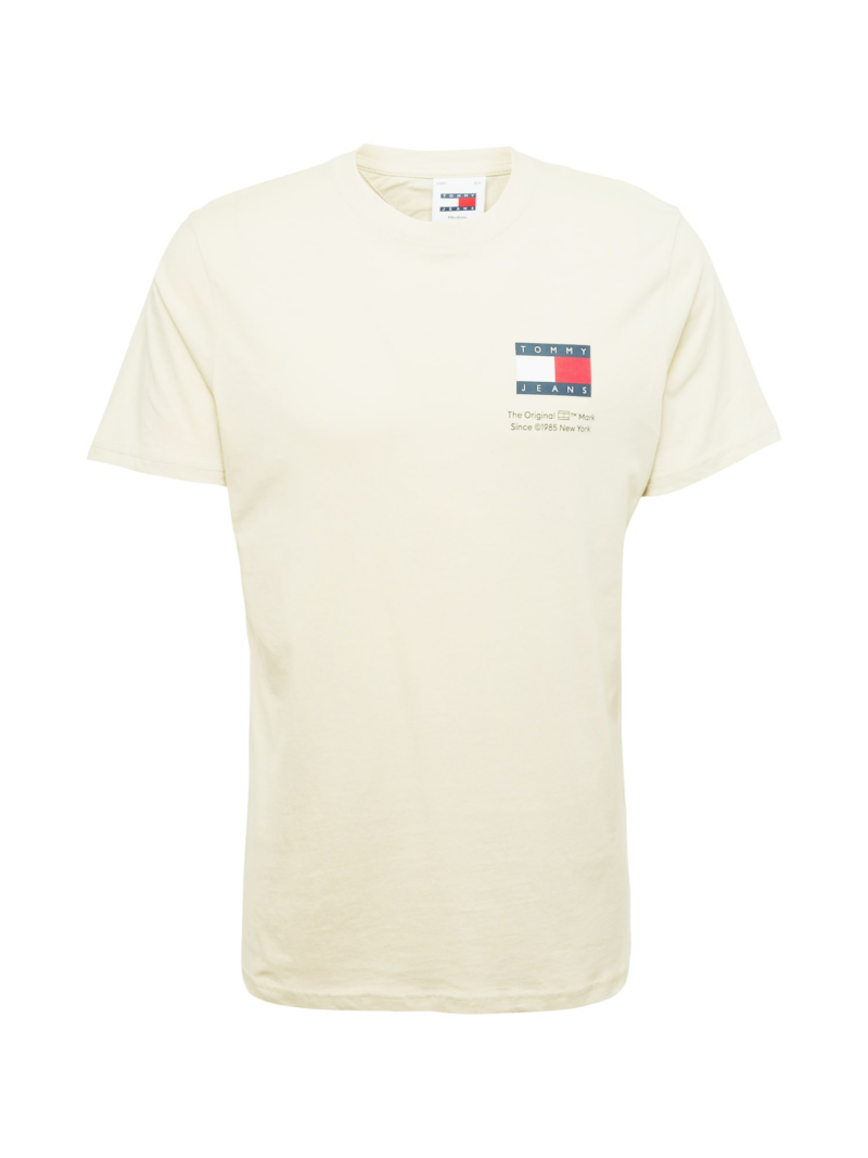 Tommy Jeans Tricou 'Essential'  crem / albastru închis / roșu / alb