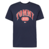 Tommy Jeans Tricou 'Regular Entry'  bleumarin / roșu / alb