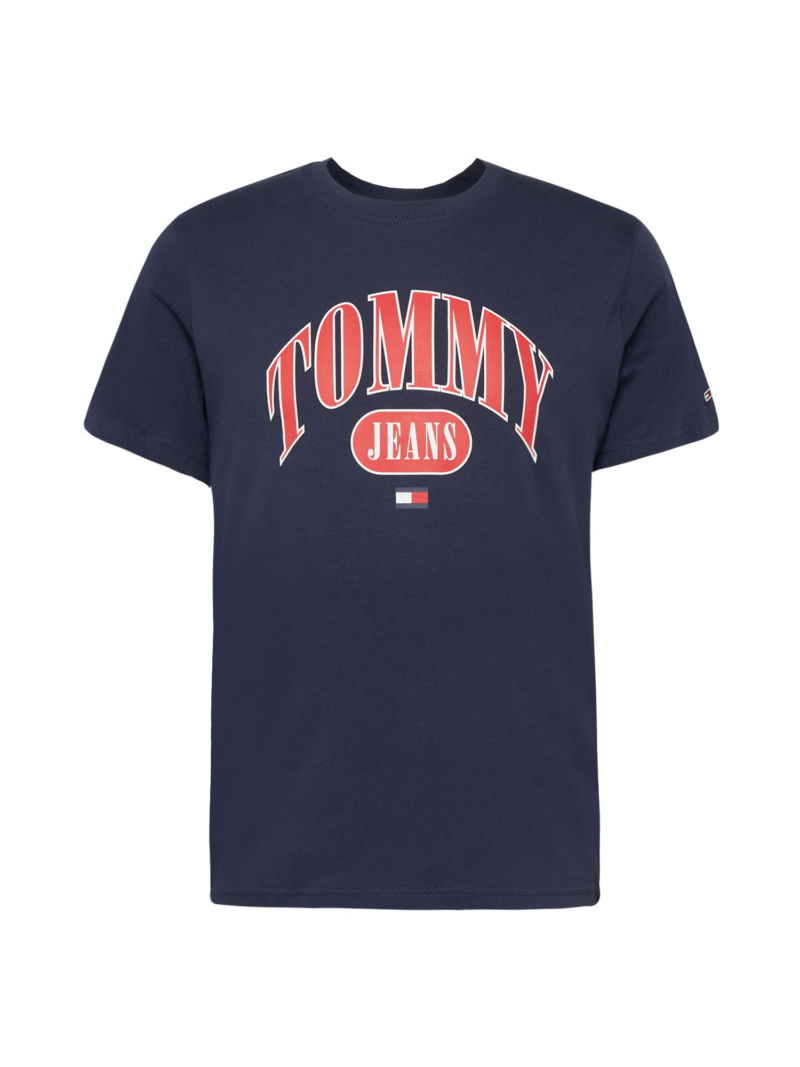 Tommy Jeans Tricou 'Regular Entry'  bleumarin / roșu / alb