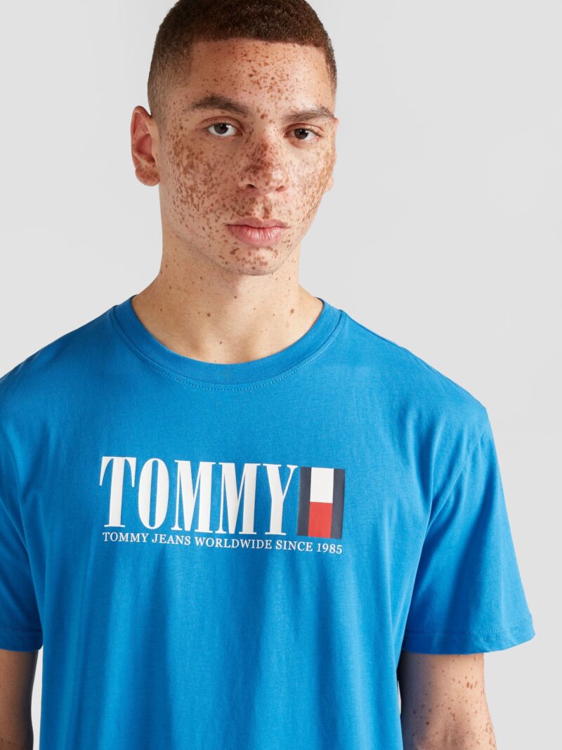 Cumpăra Tommy Jeans Tricou  albastru / bleumarin / roșu deschis / alb