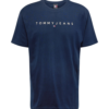 Tommy Jeans Tricou  bleumarin / alb