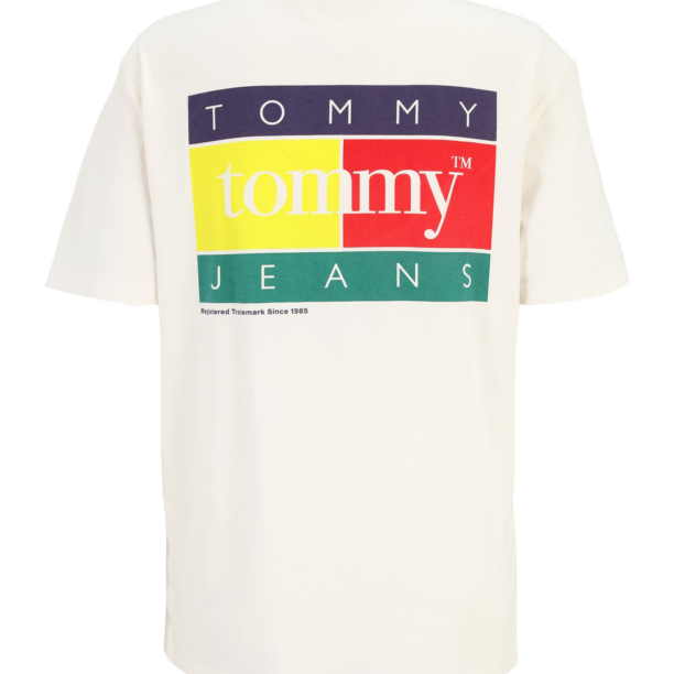 Tommy Jeans Tricou  crem / albastru / galben / roșu