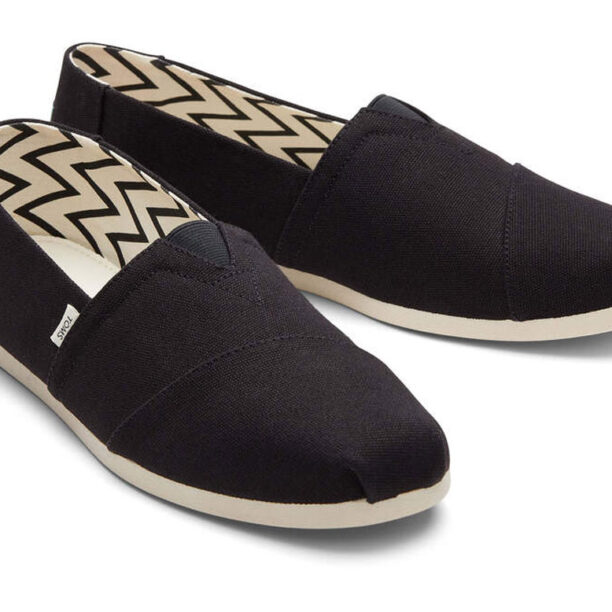 Toms Alpargata BLack Recycled Cotton Canvas preţ