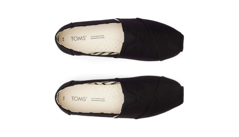 Original Toms Alpargata BLack Recycled Cotton Canvas