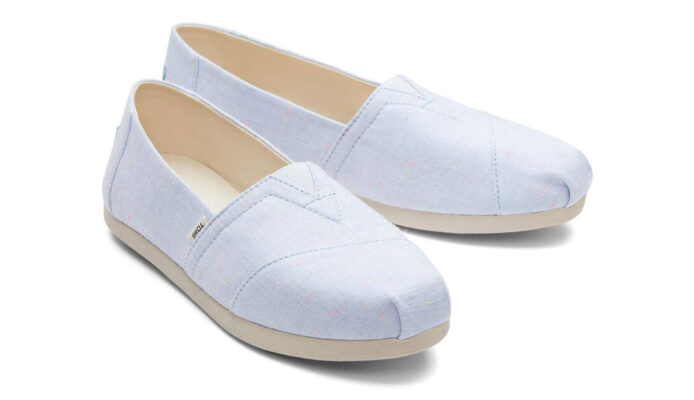 Toms Alpargata Light Blue Speckled Linene Wmn preţ