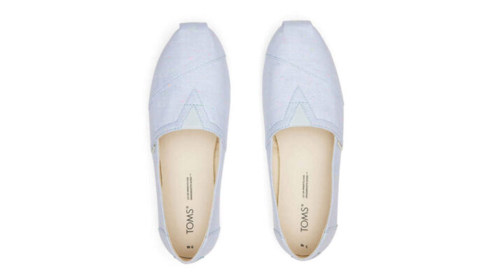 Preţ Toms Alpargata Light Blue Speckled Linene Wmn