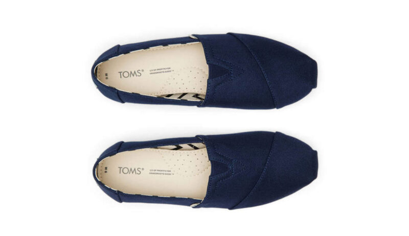 Original Toms Alpargata Navy Recycled Cotton Canvas