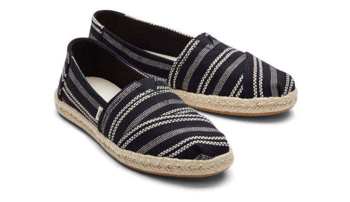 Toms Alpargata Rope Black Global Stripe Wmns preţ